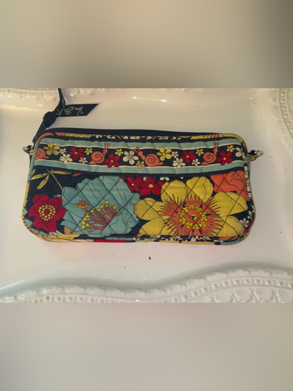 Vera Bradley wristlet in the Happy Snails pattern
